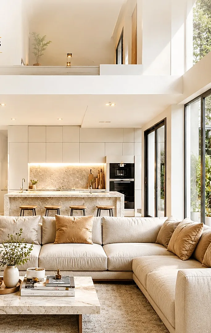 Finished villa living by Samar Furnishers